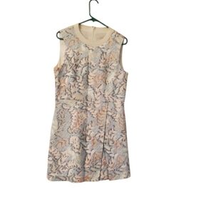 Tory Burch Dahlia Ivory Stretch Jacquard Dress, NWT, Size 12